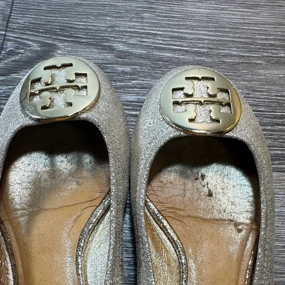 Tory Burch Metallic gold flats woman’s 7.5 (s86)